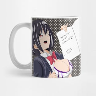 Waifu Material Lewd Anime Babe Girl giving Service With Color Mug